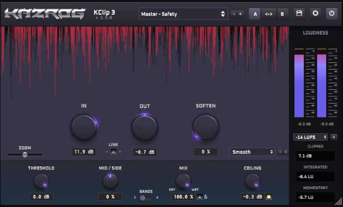 Kazrog KClip 3.6.4多频段母带限制器 ( 56MB )