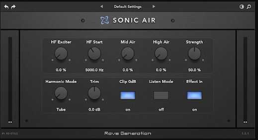 Rave Generation Sonic Air v1.0.1 滤波与失真效果器