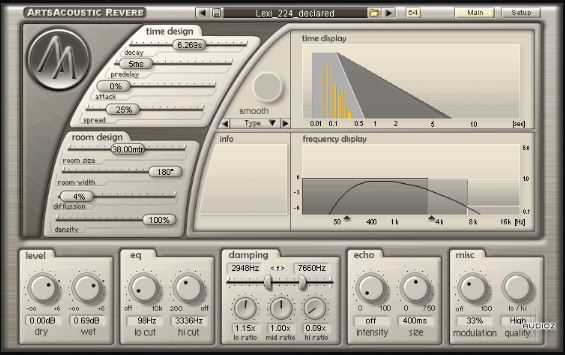 ArtsAcoustic Reverb v1.6.0.15 专业混响插件