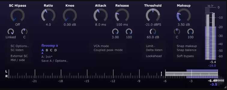 Jon V Audio FirComp 2 Ultra Clean Compressor / Limiter v2.2.8 压缩机