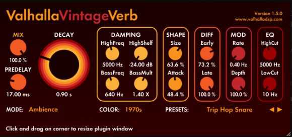 ValhallaDSP Valhalla VintageVerb v4.0.5 复古混响插件