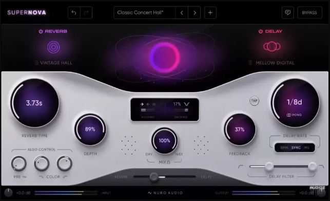 Nuro Audio Supernova 混响延迟效果器
