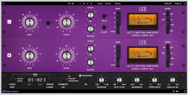 Plugin Alliance Brainworx Purple Audio MC77 经典1176压缩器
