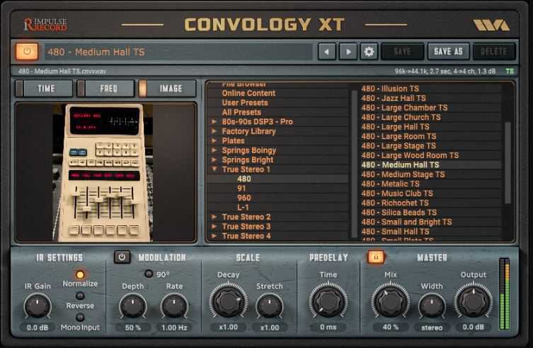 Wave Arts Impulse Record Convology XT v1.33 卷积采样混响效果器+采样库
