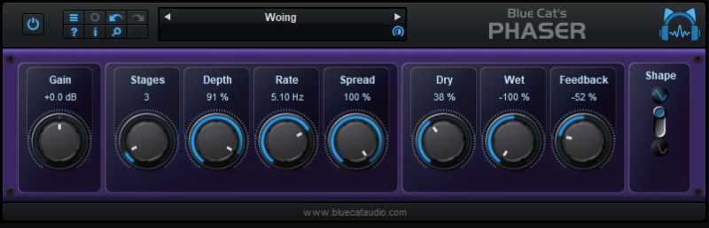 Blue Cat Audio Blue Cat's Phaser (Vintage Phaser) v3.5 老式模拟移相器
