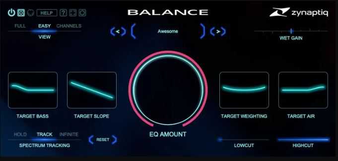 Zynaptiq BALANCE v1.0.2 人工智能 AI 均衡器EQ