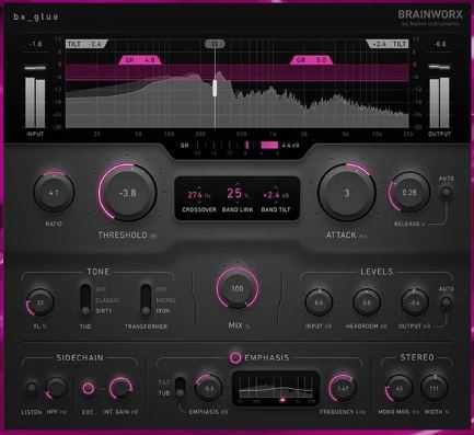 Plugin Alliance Brainworx bx glue v1.1.0 VCA胶合压缩机