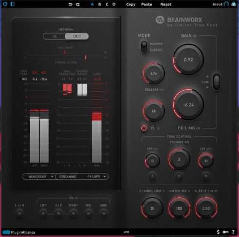 Plugin Alliance Brainworx bx limiter True Peak 1.3.0 母带限制器