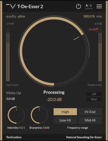 Techivation T De Esser 2 v1.0.0 齿音消除效果器