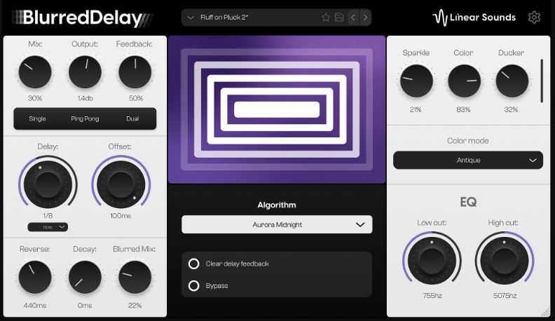 Linear Sounds BlurredDelay v1.1.1 现代延迟效果器