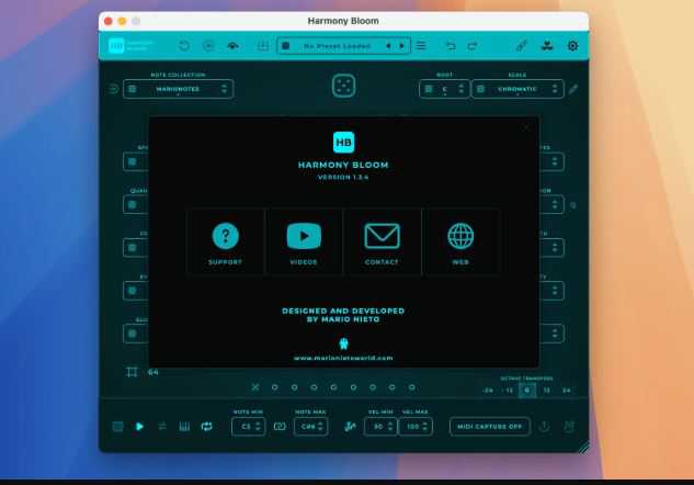 Mario Nieto Harmony Bloom v1.3.4 MIDI生成器