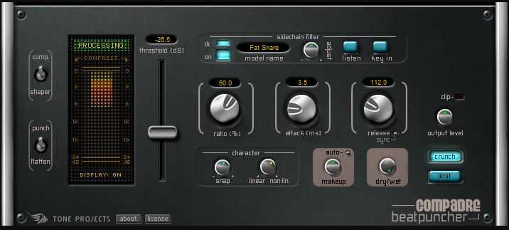 Tone Projects Compadre beatpuncher v1.5 打击乐专用压缩机