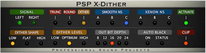 PSPaudioware PSP X Dither v1.1.0 母带抖动和噪声整形处理器