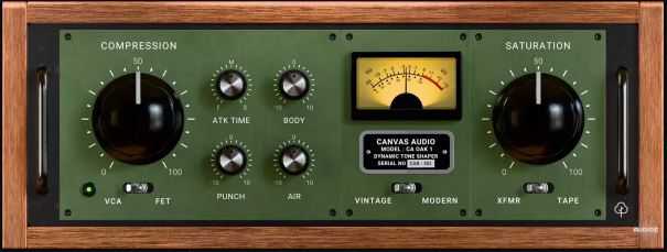 Canvas Audio Oak Dynamic Tone Shaper v1.0.0 音色塑造器