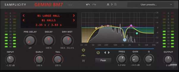 Samplicity Gemini BM7 v1.0.8 经典混响插件