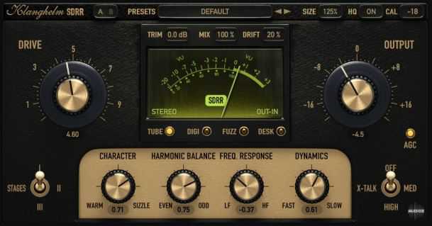 Klanghelm SDRR 2 saturation chameleon v2.4.1 变色龙饱和器插件