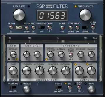PSPaudioware PSP stompFilter 1.2.2 调制滤波器和增益