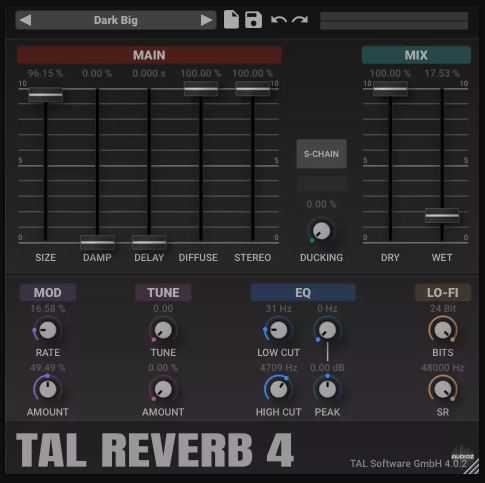 Togu Audio Line TAL Reverb 4 v4.0.4 高品质板式混响器