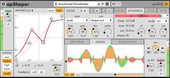 apulSoft apShaper v1.1.5 谐波失真插件