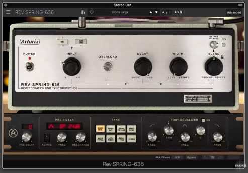 Arturia Rev SPRING 636 v1.4.0 Mac [MORiA] 物理建模混响效果