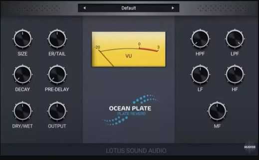 Lotus Sound Audio Ocean Plate Reverb v1.0 板式混响插件