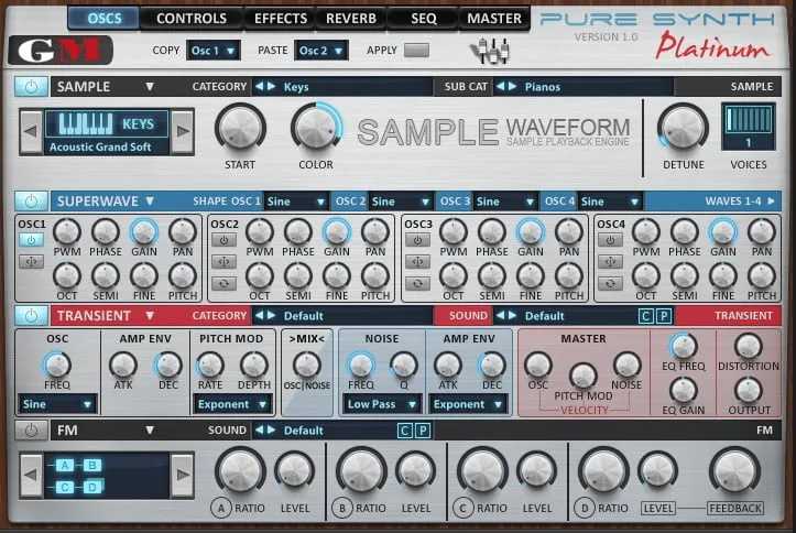 Gospel Musicians Pure Synth Platinum 波表合成器 ( 2.5GB )