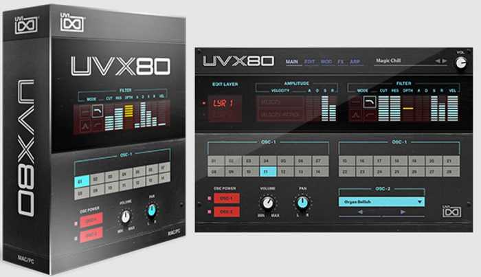 UVI UVX80 现代精致合成器 ( 1.9GB )