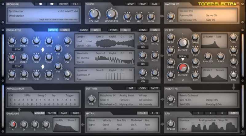 Tone2 Electra3 多引擎合成器 ElectraX( 261MB )