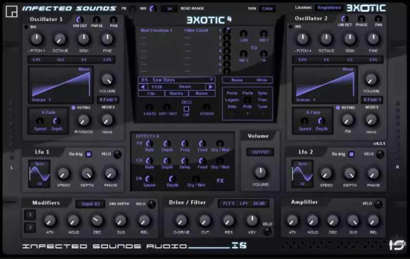 Infected Sounds 3xotic 现代混合合成器 ( 16MB )
