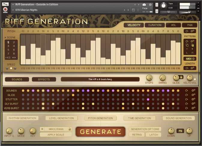 In Session Audio Riff Generation Outside In Edition 电声节奏乐句