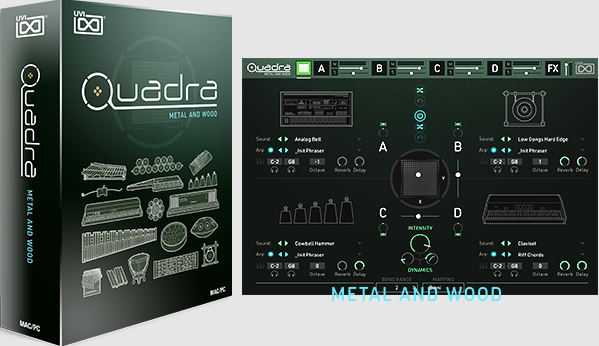 UVI Quadra Metal and Wood 打击乐键盘四重奏 ( 10GB )
