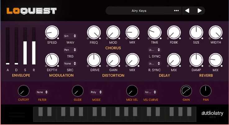 Audiolatry LoQuest v1.0.0 低保真复古合成器