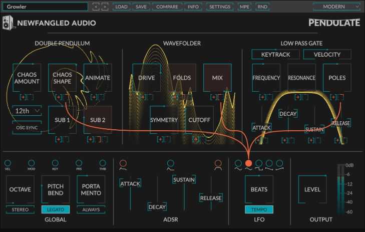 Newfangled Audio Eventide Pendulate (Chaotic Monosynth) v1.7.0 单声道合成器