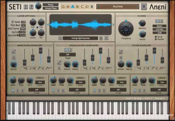 Keyboard Synthesizer and Piano SETI Aneni v1.0.0 混合声音引擎合成器