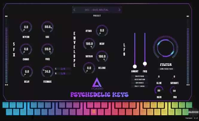 LFO Audio Psychedelic Keys Lite 迷幻音色合成器
