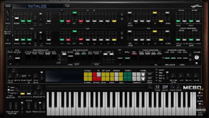 Memorymoon ME80 v2.8 经典的模拟合成器
