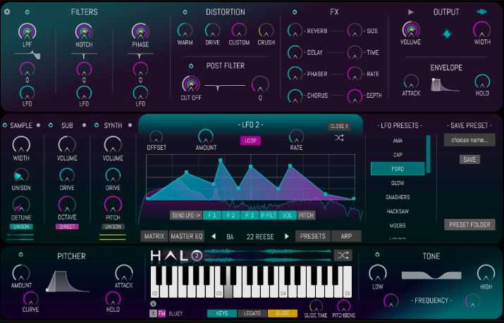 DHPlugins HALO 2 LITE v2.0.4 合成器简化版