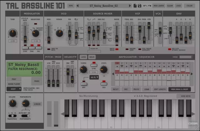Togu Audio Line TAL BassLine 101 v3.6.9 单声道低音合成器