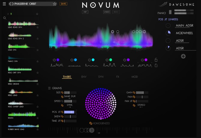 Tracktion Software Dawesome Novum v1.0.8 创意采样合成器+dawesome novum basic pack （ 1.9GB ）