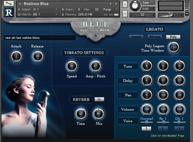 RealiTone RealiVox Blue 歌声合成器 （ 1.9GB ）