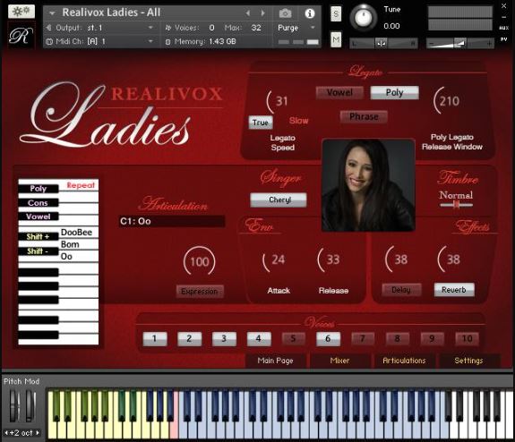 Realitone Realivox Ladies 女声音源