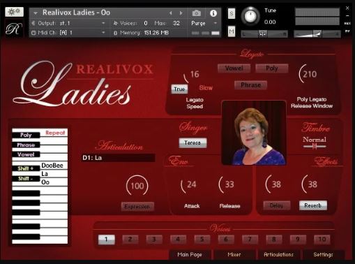 Realiton Realivox Teresa 女声独唱