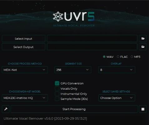 UVR 《The Ultimate Vocal Remover Application》 伴奏与人声提取+所有模型