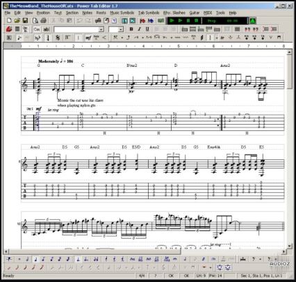 Power Tab Editor 1.7 Build 80 吉他制谱软件