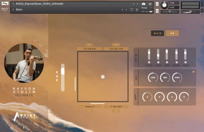 Inletaudio Kayvon Violin Intimate 纹理小提琴