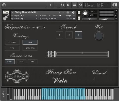 Ben Osterhouse String Flow Viola v1.3.1 KONTAKT 中提琴