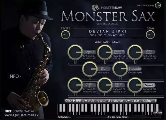 Agus Hardiman MonsterDAW MONSTER Sax v1 萨克斯