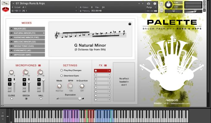 Red Room Audio Palette BP03 Runs And Arps v1.2 KONTAKT 管弦乐琶音器
