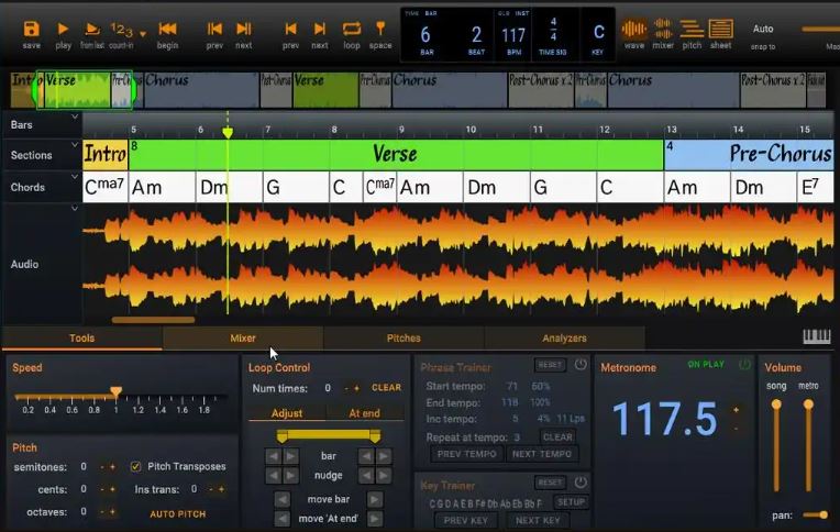 Aurally Sound Song Master PRO 歌曲扒带\和弦音调速度分析