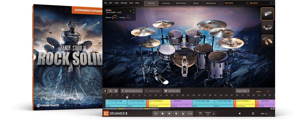 Toontrack - EZdrummer Rock Solid EZX 超现代摇滚扩展包